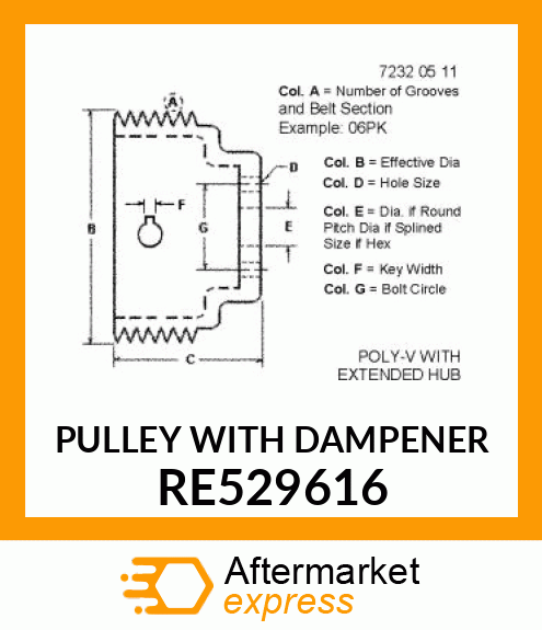 PULLEY WITH DAMPENER RE529616