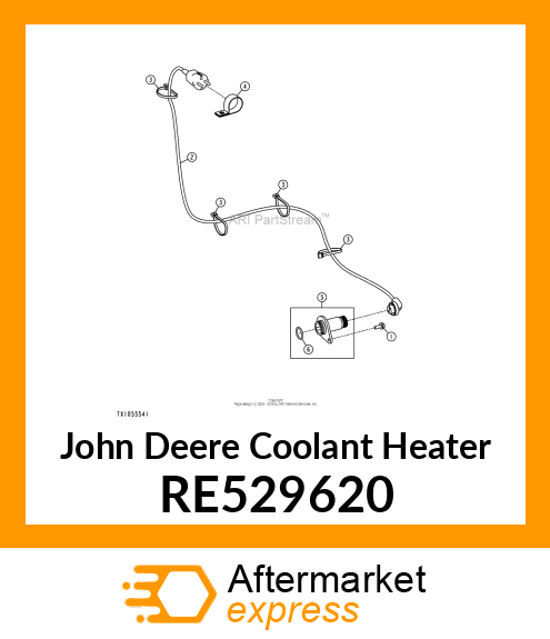 COOLANT HEATER RE529620