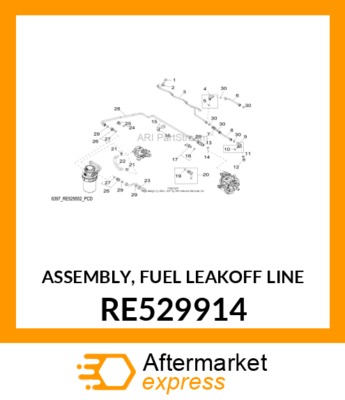 ASSEMBLY, FUEL LEAKOFF LINE RE529914