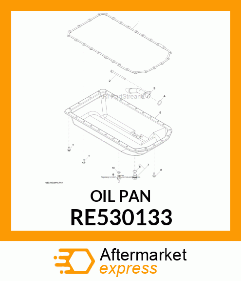 OIL PAN, WITH BUSHING RE530133