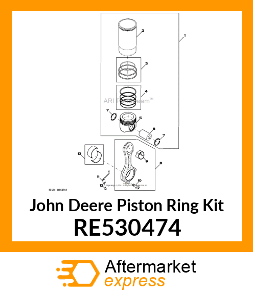 PISTON RING KIT RE530474