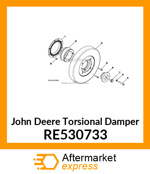 TORSIONAL DAMPER,VISCOUS CRANKSHAFT RE530733