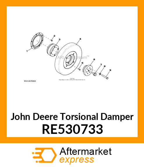 TORSIONAL DAMPER,VISCOUS CRANKSHAFT RE530733