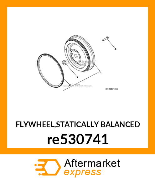 FLYWHEEL,STATICALLY BALANCED re530741