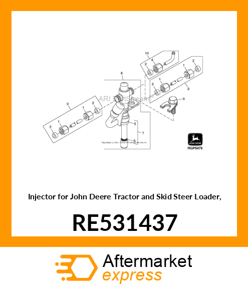 NOZZLE, FUEL INJECTION RE531437