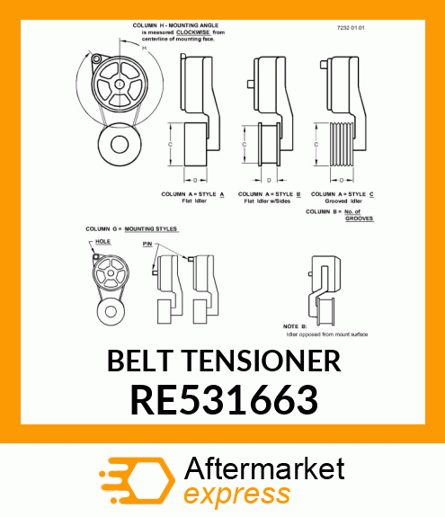 BELT TENSIONER RE531663