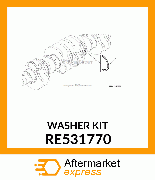 WASHER KIT, THRUST WASHER 0.18MM UN RE531770