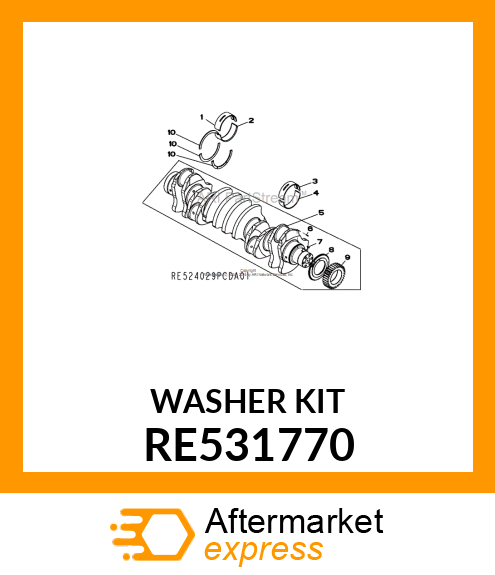 WASHER KIT, THRUST WASHER 0.18MM UN RE531770