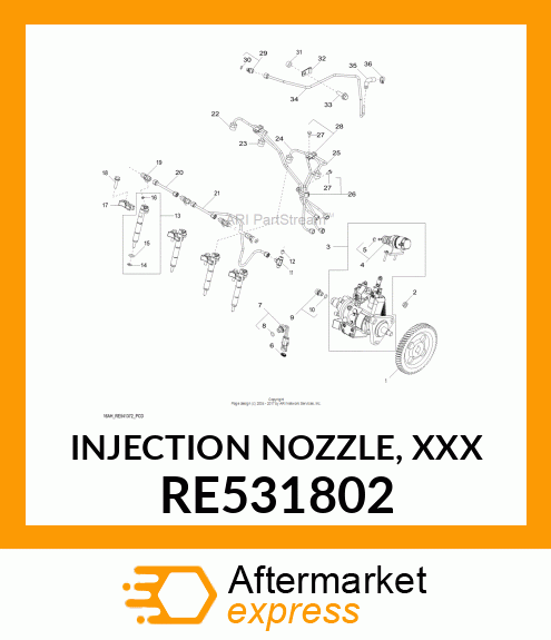 INJECTION NOZZLE, XXX RE531802