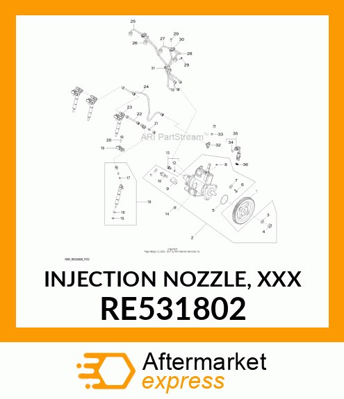 INJECTION NOZZLE, XXX RE531802