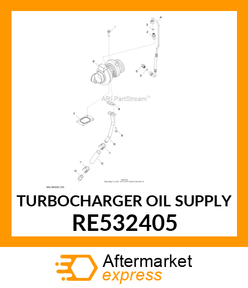 TURBOCHARGER OIL SUPPLY RE532405