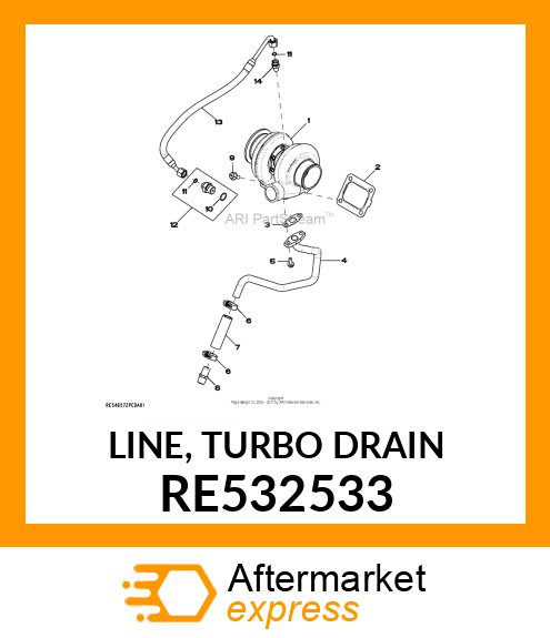 LINE, TURBO DRAIN RE532533