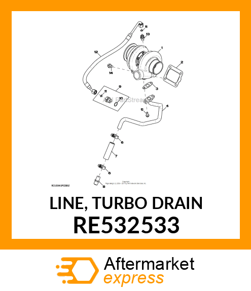 LINE, TURBO DRAIN RE532533