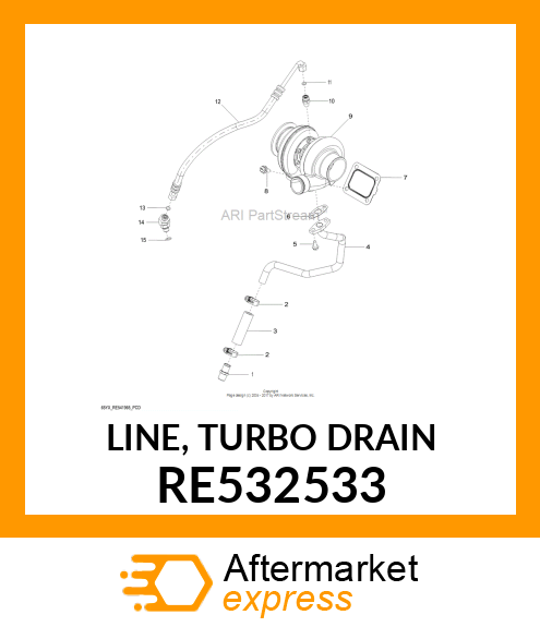 LINE, TURBO DRAIN RE532533