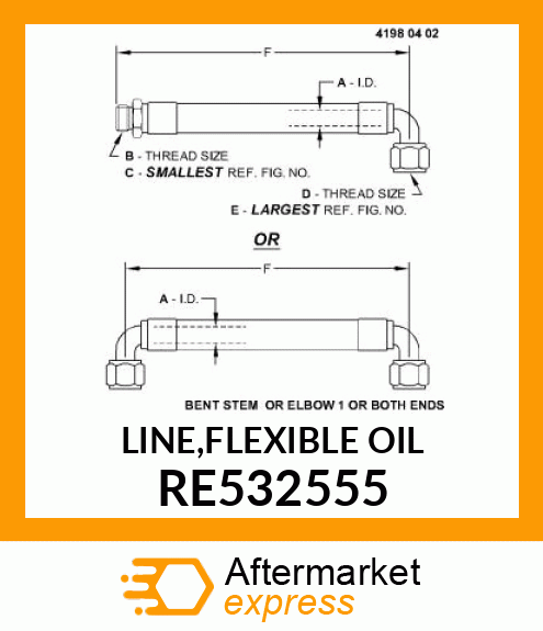 LINE,FLEXIBLE OIL RE532555