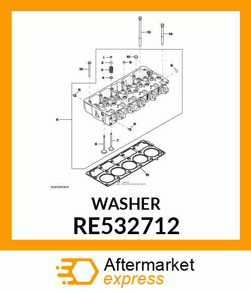 SEAL,VALVE STEM SEAL, S250 RE532712