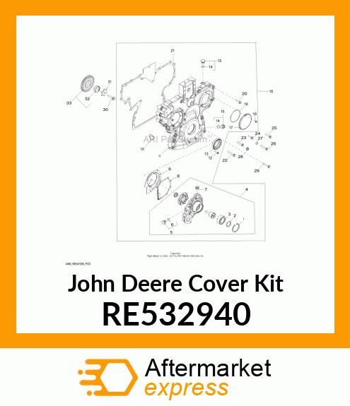 COVER KIT, TIMING GEAR RE532940