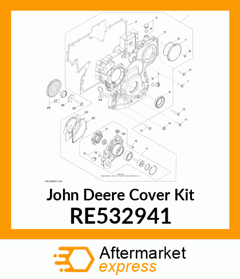 COVER KIT, TIMING GEAR RE532941