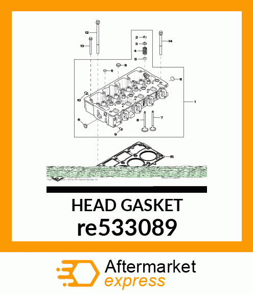 ENGINE CYLINDER HEAD GASKET, 4 CYLI re533089