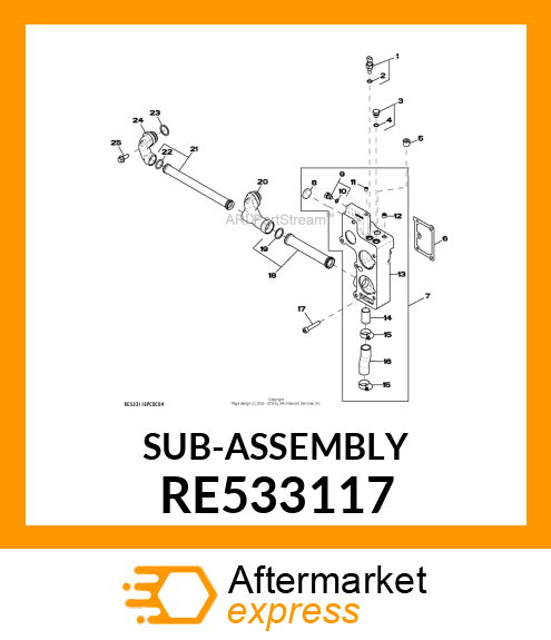 HOUSING, THERMOSTAT INLET SUB RE533117