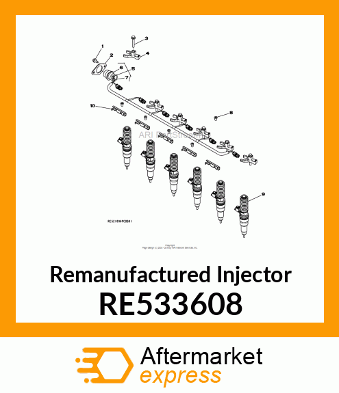 ELECTRONIC UNIT INJECTOR RE533608