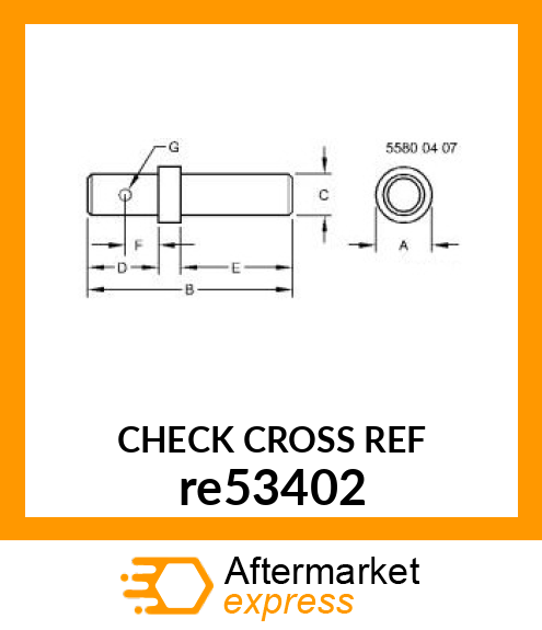 PIN, DRAWBAR, CAT 4 re53402