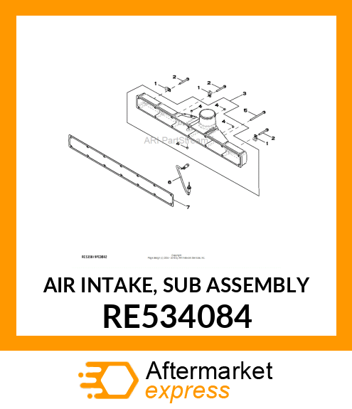 AIR INTAKE, SUB ASSEMBLY RE534084