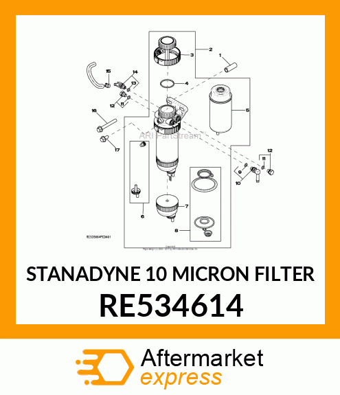 STANADYNE 10 MICRON FILTER RE534614