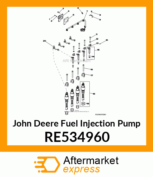 FUEL INJECTION PUMP, ELECTRONIC UNI RE534960