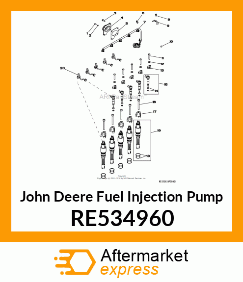 FUEL INJECTION PUMP, ELECTRONIC UNI RE534960