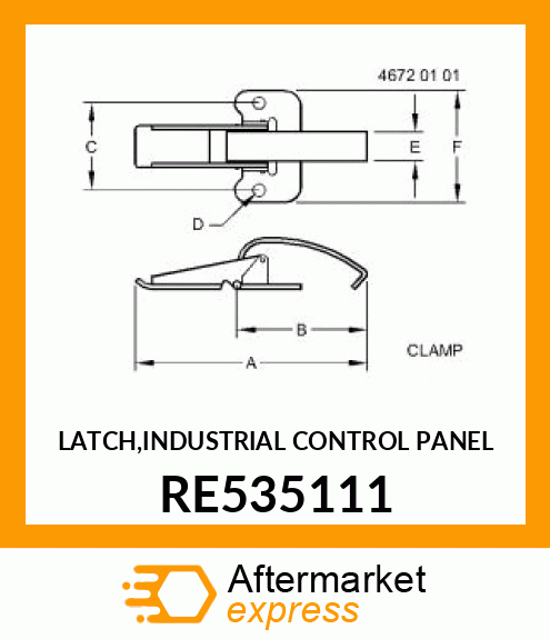 LATCH,INDUSTRIAL CONTROL PANEL RE535111