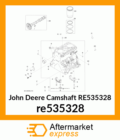 CAMSHAFT,CAMSHAFT ASSEMBLY re535328