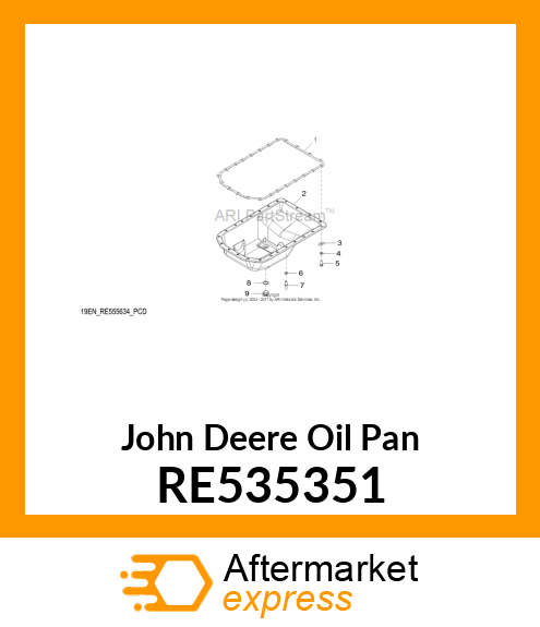 OIL PAN,ASSEMBLY RE535351