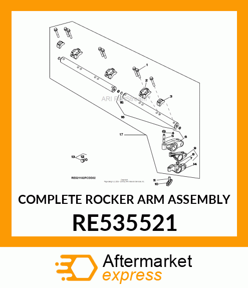 COMPLETE ROCKER ARM ASSEMBLY RE535521