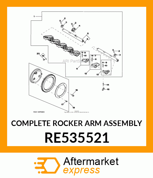 COMPLETE ROCKER ARM ASSEMBLY RE535521