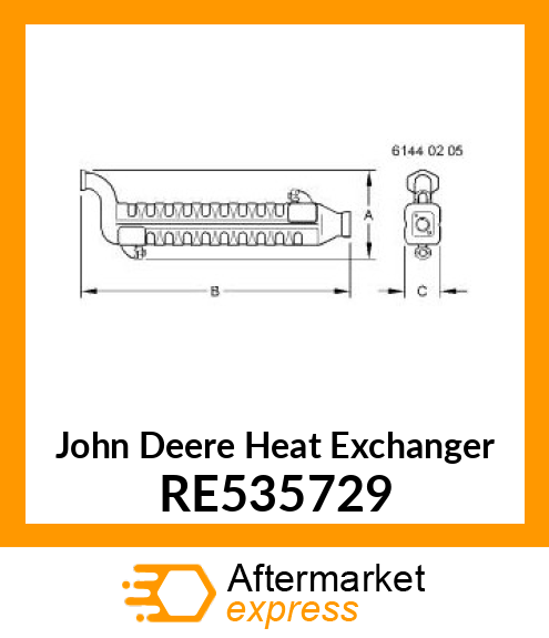 HEAT EXCHANGER,EGR COOLER RE535729