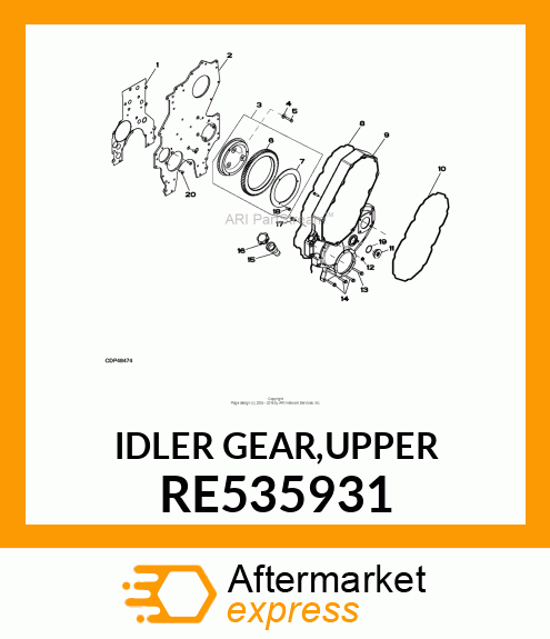 IDLER GEAR,UPPER RE535931