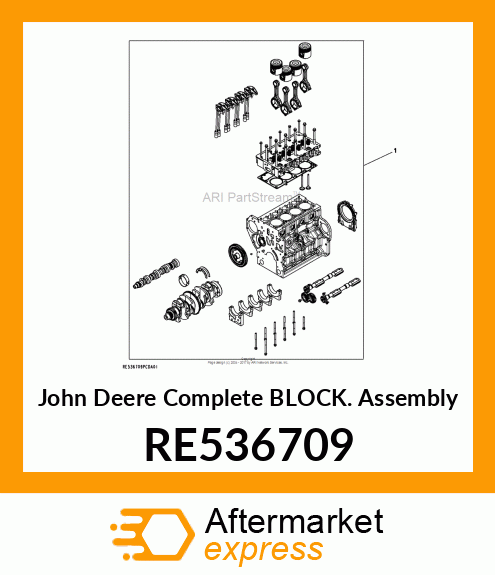 COMPLETE BLOCK ASSEMBLY, 4024 W/ BA RE536709