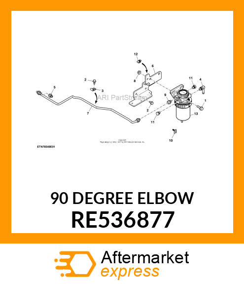 90 DEGREE ELBOW RE536877