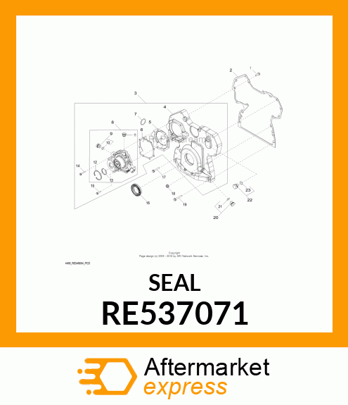 SEAL, CRANKSHAFT, FRONT PTP IT4 RE537071