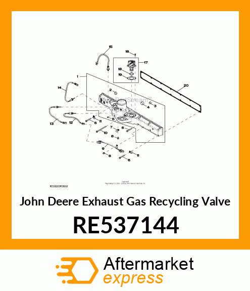 Exhaust Gas Recycling Valve RE537144