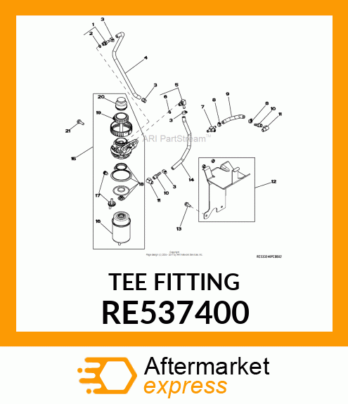 TEE FITTTING, W/CHECK VALVE RE537400