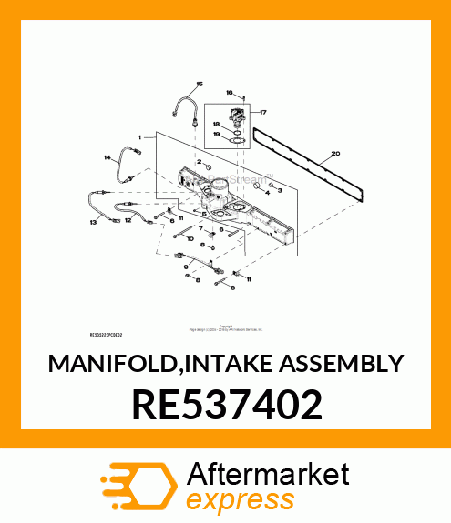 MANIFOLD,INTAKE ASSEMBLY RE537402