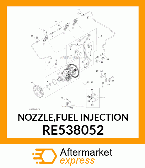 NOZZLE,FUEL INJECTION RE538052