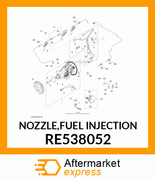 NOZZLE,FUEL INJECTION RE538052