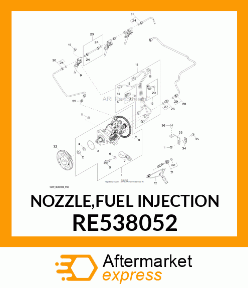 NOZZLE,FUEL INJECTION RE538052