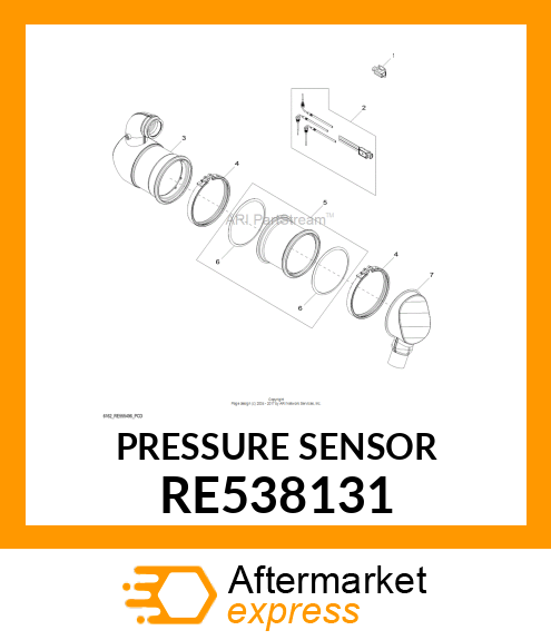 PRESSURE SENSOR, (DPF DELTA P) RE538131