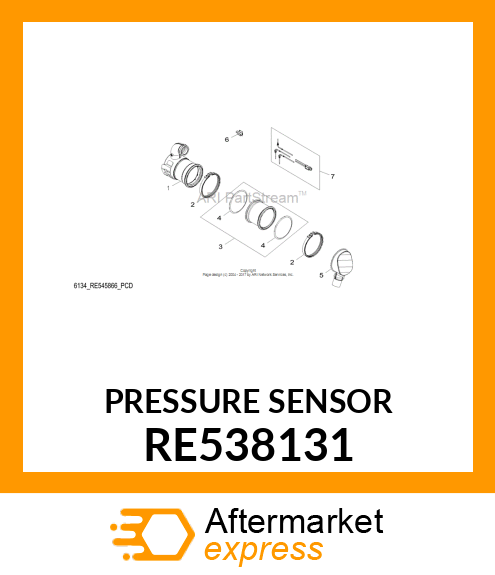 PRESSURE SENSOR, (DPF DELTA P) RE538131