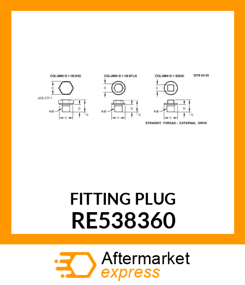 PLUG WITH O RE538360