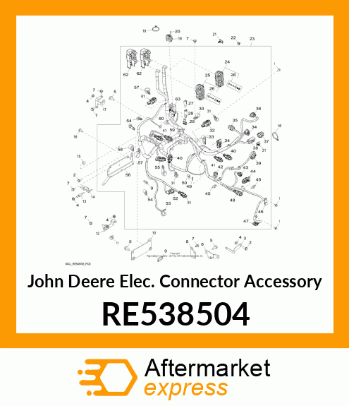 ELEC. CONNECTOR ACCESSORY,KEY 2, EC RE538504